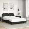 Image de Cadre De Lit Sans Matelas Zadar Noir 140x190 Cm Similicuir Vidaxl