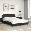 Image de vidaXL Cadre de lit sans matelas Zadar noir 140x190 cm similicuir 3208177
