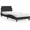 Image de Lit Avec Matelas Dover Noir 80x200 Cm Velours Vidaxl