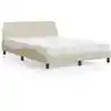 Image de Lit Avec Matelas Dover Crème 120x200 Cm Tissu Vidaxl