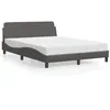 Image de vidaXL Lit avec matelas gris 120x200 cm similicuir 3208380