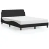 Image de vidaXL Lit avec matelas Dover noir 140x190 cm similicuir 3208397