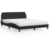 Image de vidaXL Lit avec matelas Dover noir 160x200 cm similicuir 3208437