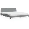 Image de vidaXL Lit avec matelas gris clair 180x200 cm tissu 3208444