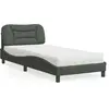 Image de Lit Avec Matelas Hvar Gris Foncé 90x190 Cm Tissu Vidaxl