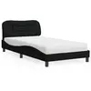 Image de Lit Avec Matelas Hvar Noir 100x200 Cm Tissu Vidaxl