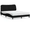 Image de Lit Avec Matelas Hvar Noir 120x200 Cm Tissu Vidaxl