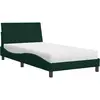Image de Lit Avec Matelas Hanko Vert Foncé 100x200 Cm Velours Vidaxl