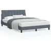 Image de Lit Avec Matelas Hanko Gris Foncé 120x200 Cm Velours Vidaxl