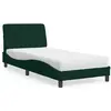 Image de Lit Avec Matelas Vert Foncé 90x200 Cm Velours Vidaxl