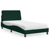 Image de Lit Avec Matelas Vert Foncé 100x200 Cm Velours Vidaxl