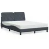 Image de vidaXL Lit avec Matelas Lit Rembourré avec Coussin de Tête de Lit Lit Double Lit Adulte de Chambre à Coucher Intérieur 3208647