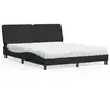 Image de Lit Avec Matelas Noir 160x200 Cm Velours Vidaxl
