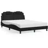 Image de Lit Viana Avec Matelas Noir 120x200 Cm Similicuir Vidaxl