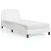 Image de Cadre De Lit Sans Matelas Zadar Blanc 80x200 Cm Similicuir Vidaxl