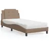 Image de Cadre De Lit Sans Matelas Zadar Cappuccino 90x200 Cm Similicuir Vidaxl
