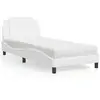Image de Lit Avec Matelas Zadar Blanc 100x200 Cm Similicuir Vidaxl