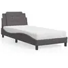 Image de Cadre De Lit Sans Matelas Zadar Gris 100x200 Cm Similicuir Vidaxl