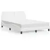 Image de Cadre De Lit Sans Matelas Zadar Blanc 140x190 Cm Similicuir Vidaxl