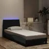 Image de Cadre De Lit Avec Led Sans Matelas Hanko Noir 80x200 Cm Velours Vidaxl