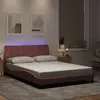 Image de Cadre De Lit Avec Led Sans Matelas Hanko Rose 140x190cm Velours Vidaxl