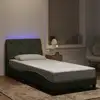 Image de Cadre De Lit Avec Led Sans Matelas Gris Clair 80x200 Cm Velours Vidaxl