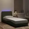 Image de Cadre De Lit Avec Led Sans Matelas Gris Clair 90x190 Cm Velours Vidaxl