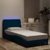 Image de Cadre De Lit Avec Led Sans Matelas Bleu 90x190 Cm Velours Vidaxl