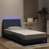 Image de Cadre De Lit Avec Led Sans Matelas Gris Foncé 100x200cm Velours Vidaxl