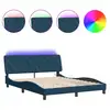 Image de Vidaxl cadre de lit avec led sans matelas bleu 160x200 cm velours