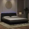 Image de Cadre De Lit Avec Led Sans Matelas Noir 180x200 Cm Velours Vidaxl