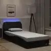 Image de Cadre De Lit Avec Led Sans Matelas Hvar Noir 90x190 Cm Vidaxl