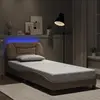 Image de Cadre De Lit Avec Led Sans Matelas Hvar Cappuccino 90x190 Cm Vidaxl