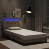 Image de vidaXL Cadre de lit avec LED sans matelas Hvar cappuccino 100x200 cm 3213917