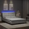 Image de Cadre De Lit Avec Led Sans Matelas Hvar Blanc 120x200 Cm Vidaxl