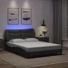 Image de Cadre De Lit Avec Led Sans Matelas Hvar Gris 120x200 Cm Vidaxl