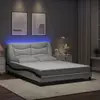 Image de Cadre De Lit Avec Led Sans Matelas Hvar Blanc Et Noir 140x200 Cm Vidaxl