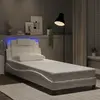 Image de Cadre De Lit Viana Avec Led Sans Matelas Blanc 80x200 Cm Vidaxl