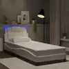 Image de Cadre De Lit Viana Avec Led Sans Matelas Blanc 90x190 Cm Vidaxl