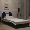 Image de vidaXL Cadre de lit Viana avec LED sans matelas noir et blanc 90x190 cm 3213992