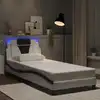 Image de Cadre De Lit Viana Avec Led Sans Matelas Blanc Et Noir 90x190 Cm Vidaxl
