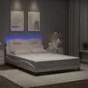 Image de vidaXL Cadre de lit Viana avec LED sans matelas blanc 120x200 cm 3214009
