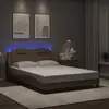 Image de Cadre De Lit Viana Avec Led Sans Matelas Cappuccino 120x200 Cm Vidaxl