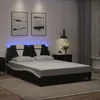 Image de vidaXL Cadre de lit Viana avec LED sans matelas noir et blanc 120x200 cm 3214013
