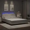 Image de vidaXL Cadre de lit Viana avec LED sans matelas blanc 160x200 cm 3214030