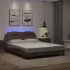 Image de Cadre De Lit Viana Avec Led Sans Matelas Marron 160x200 Cm Vidaxl