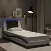 Image de Cadre De Lit Avec Led Sans Matelas Zadar Blanc Et Noir 90x200 Cm Vidaxl