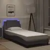 Image de Cadre De Lit Avec Led Sans Matelas Zadar Gris 100x200 Cm Vidaxl