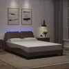 Image de vidaXL Cadre de lit avec lumières LED marron 120x200 cm similicuir lit sommier lit en similicuir meuble de chambre à 3214098