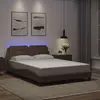 Image de Cadre De Lit Avec Led Sans Matelas Zadar Gris 120x200 Cm Vidaxl